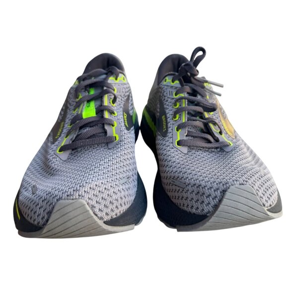 Brooks Adrenaline GTS 22 Mens Running Shoes Size 9 Gray & Neon Yellow - Picture 5 of 11